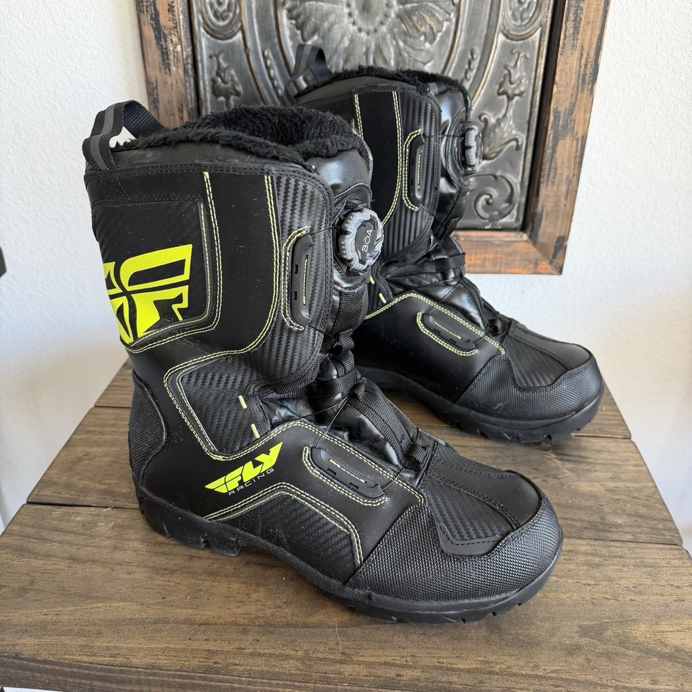 Fly Racing Marker‎ BOA Insulated Snowmobile Boots Black Mens 15 - 104096